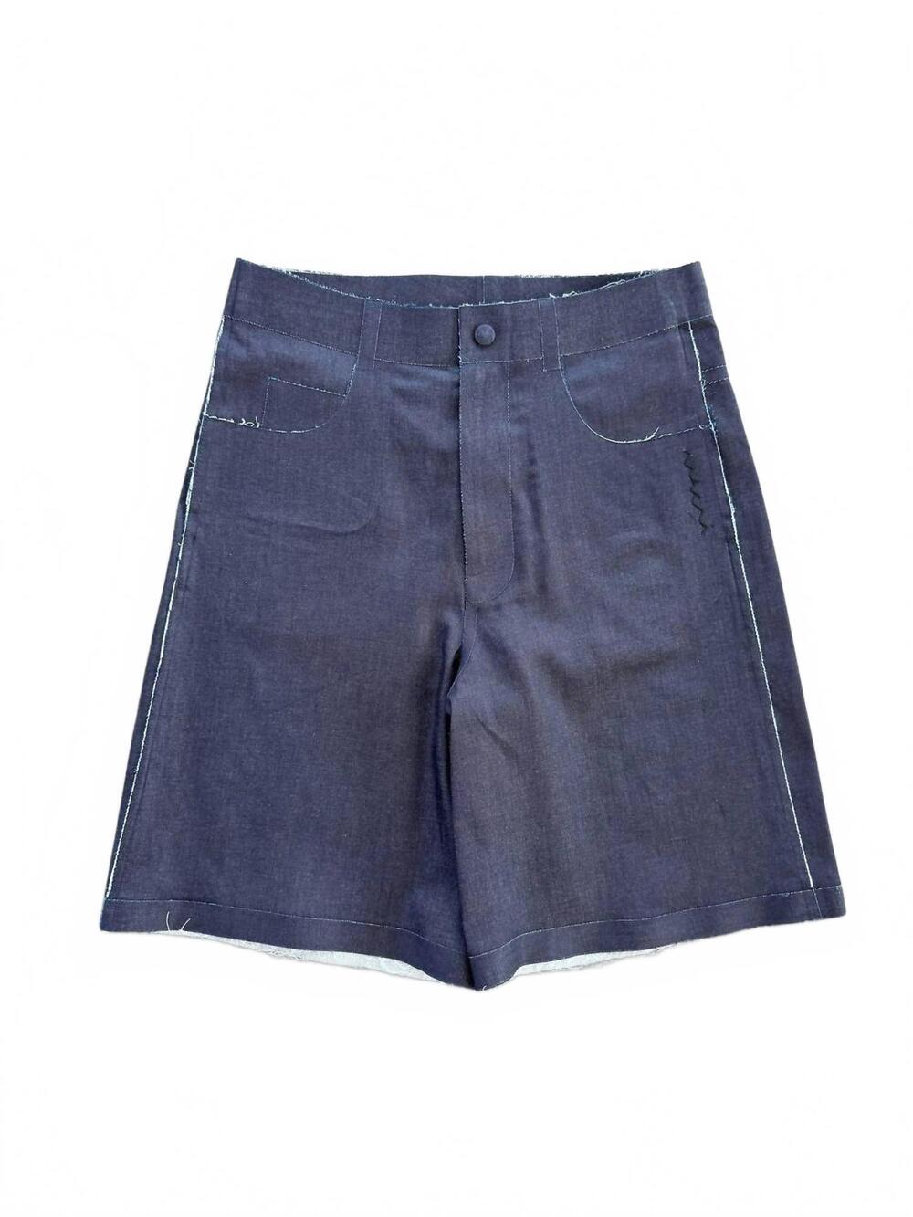 NEW MARNI men's stretch denim shorts in blublack